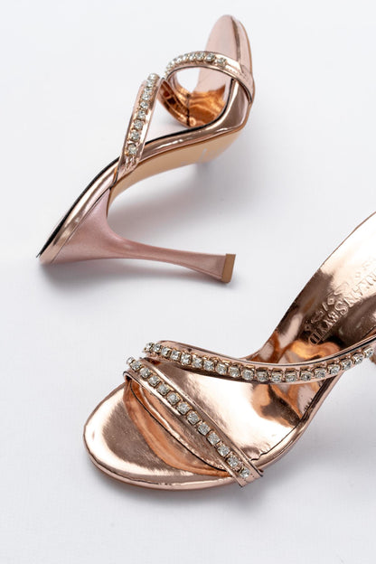 Ayakkabı Aşkı Kadın Rose Taşlı Platformlu Topuklu Terlik