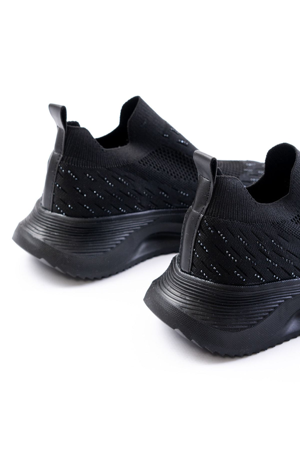 Ayakkabı Aşkı Siyah Fileli Faillant Taban Taş Aksesuarlı Günlük Spor Ayakkabı