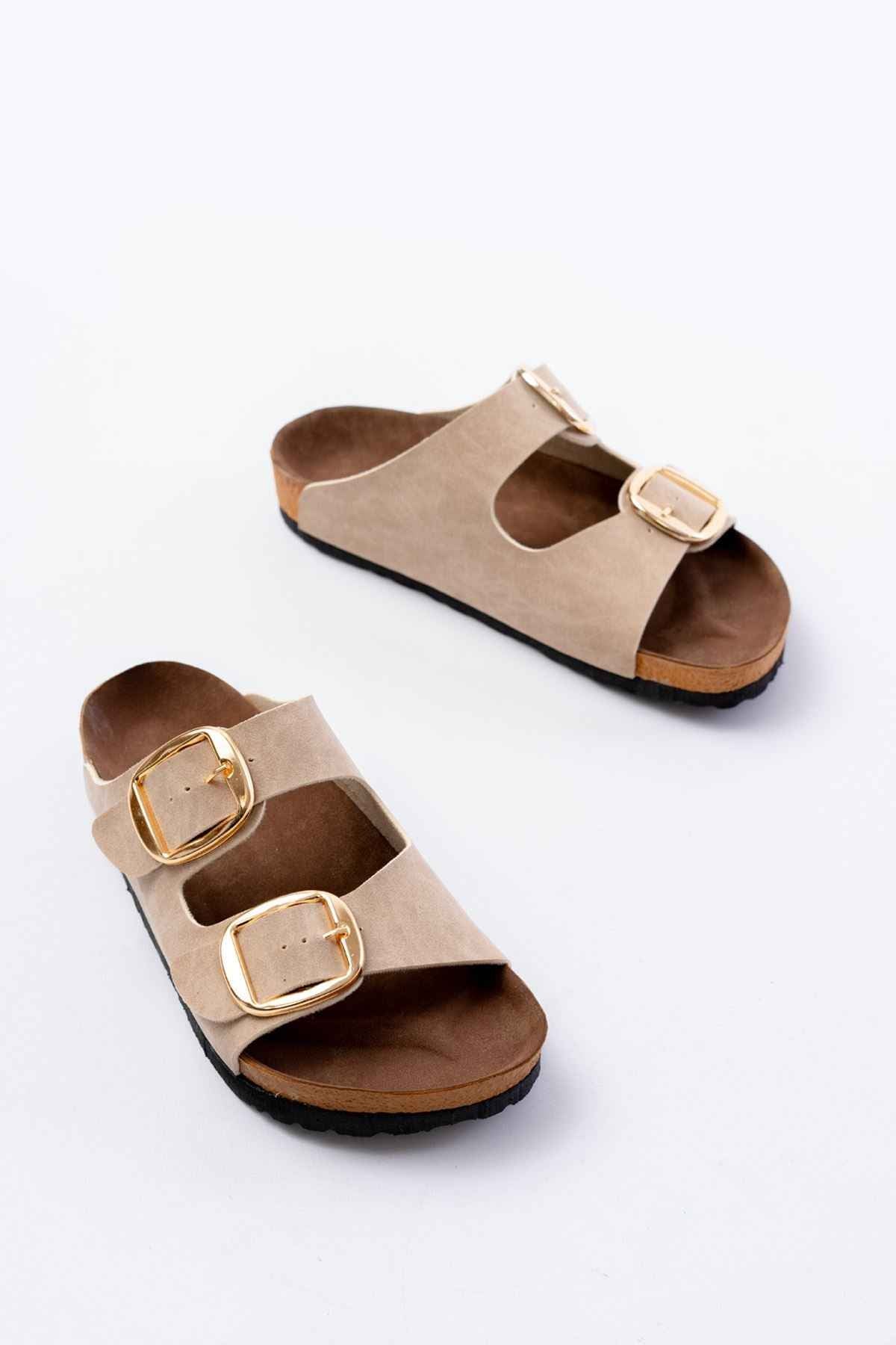 Ayakkabı Aşkı P-101 Bej Günlük  Kadın Terlik