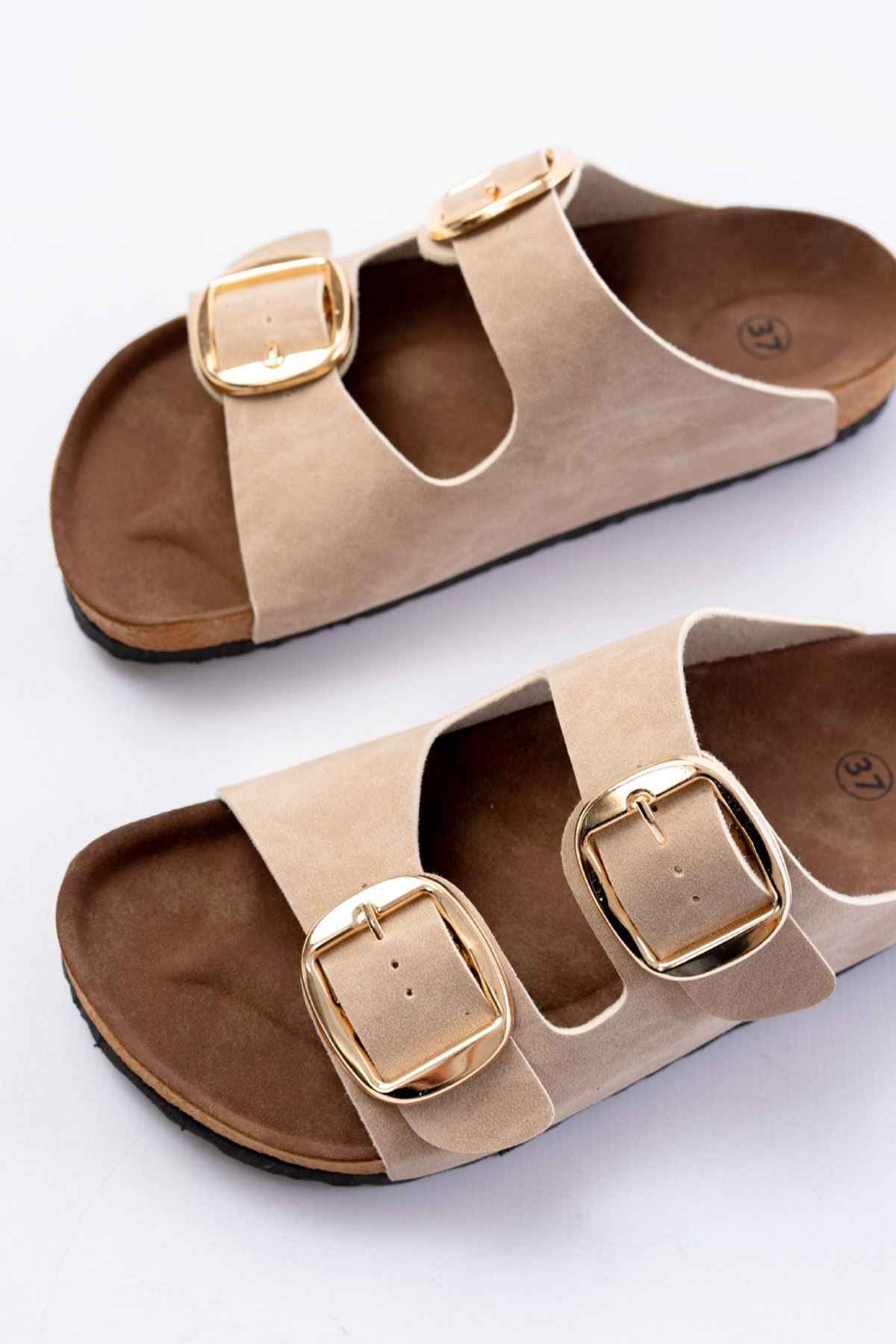 Ayakkabı Aşkı P-101 Bej Günlük  Kadın Terlik