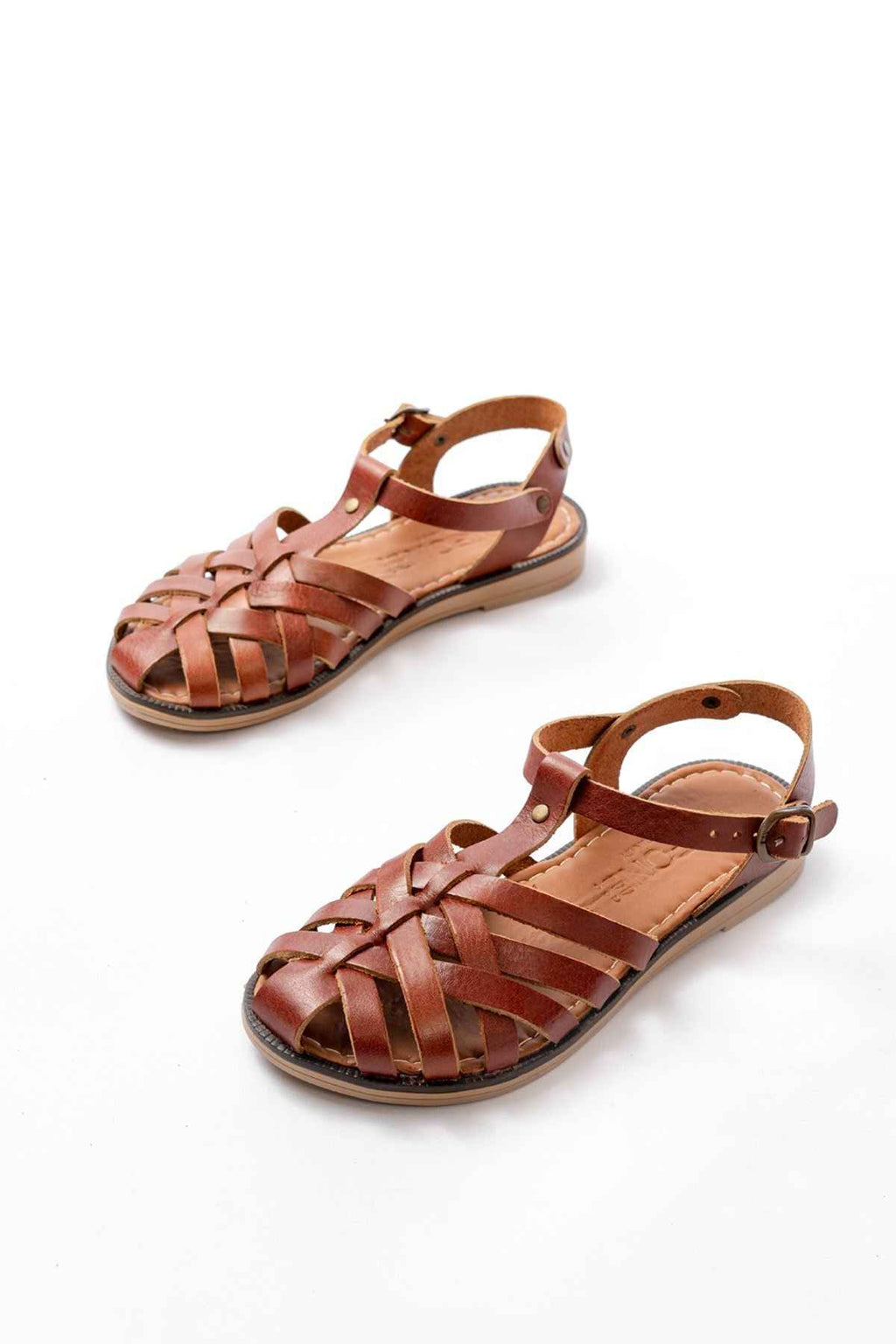 Ayakkabı Aşkı 205-02 K. Kahve Ortopedik Hakiki Deri Kadın Sandalet