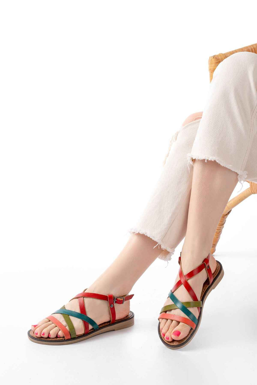 Ayakkabı Aşkı 205-017 Multi Ortopedik Hakiki Deri Kadın Sandalet