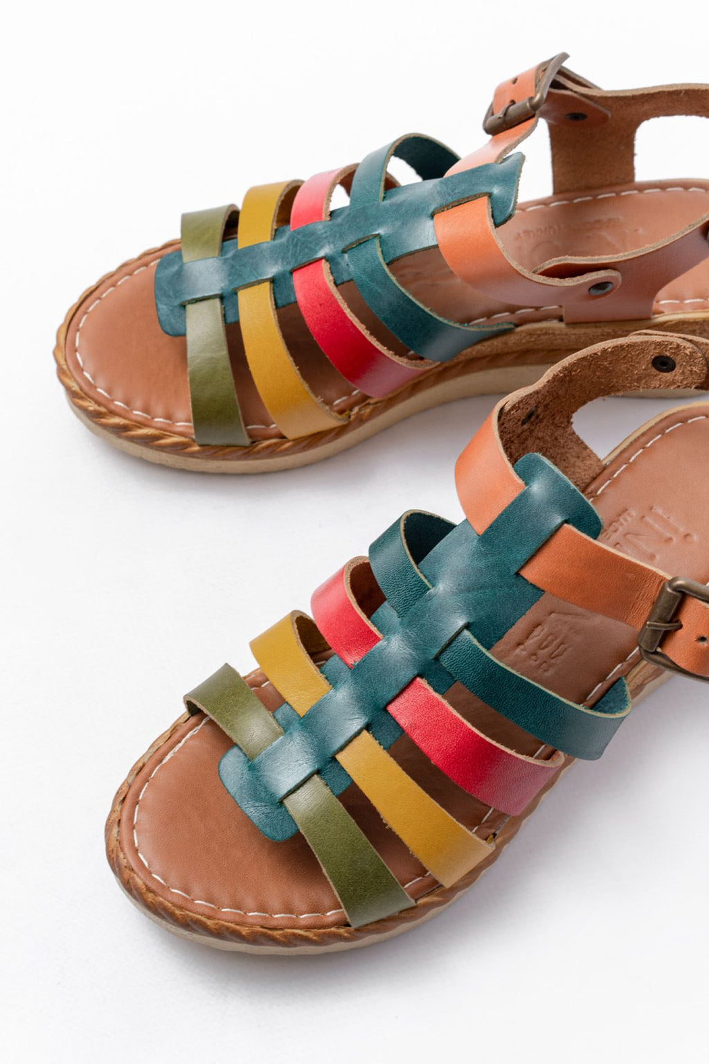 Ayakkabı Aşkı Multi Hakiki Deri Dolgu Topuklu Günlük Kadın Sandalet - Ayakkabı Aşkı