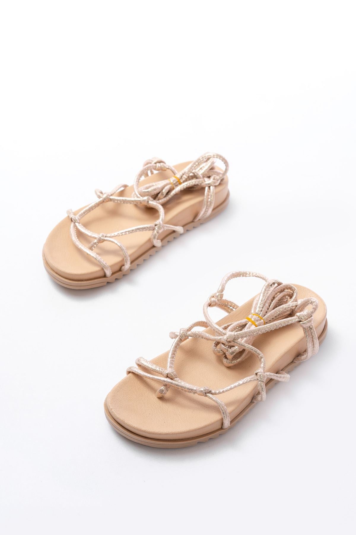 Ayakkabı Aşkı Rose Bilekten Bağcıklı Kadın Sandalet