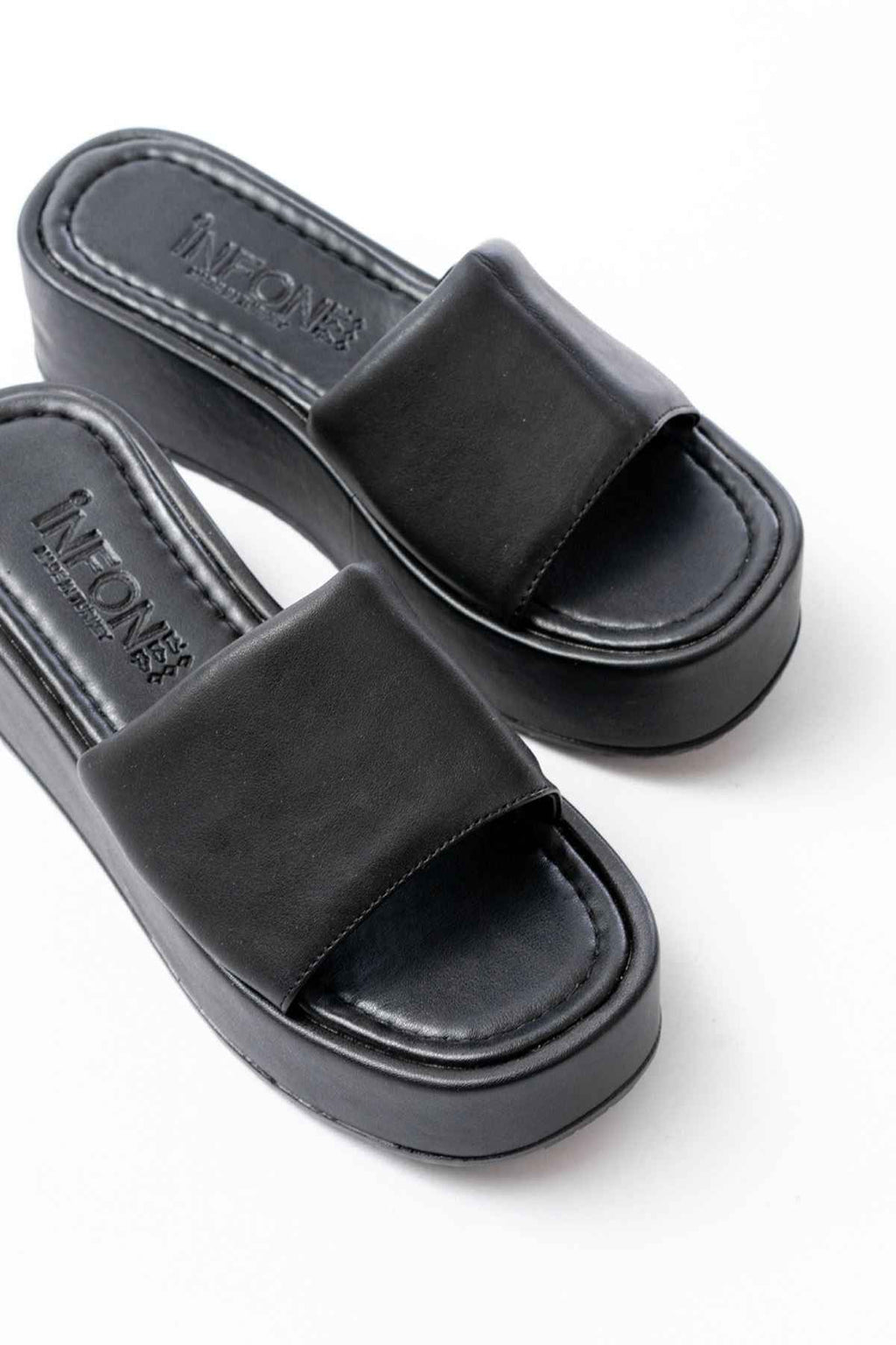 Ayakkabı Aşkı 861-1033 Siyah Dolgu Topuklu Kadın Terlik