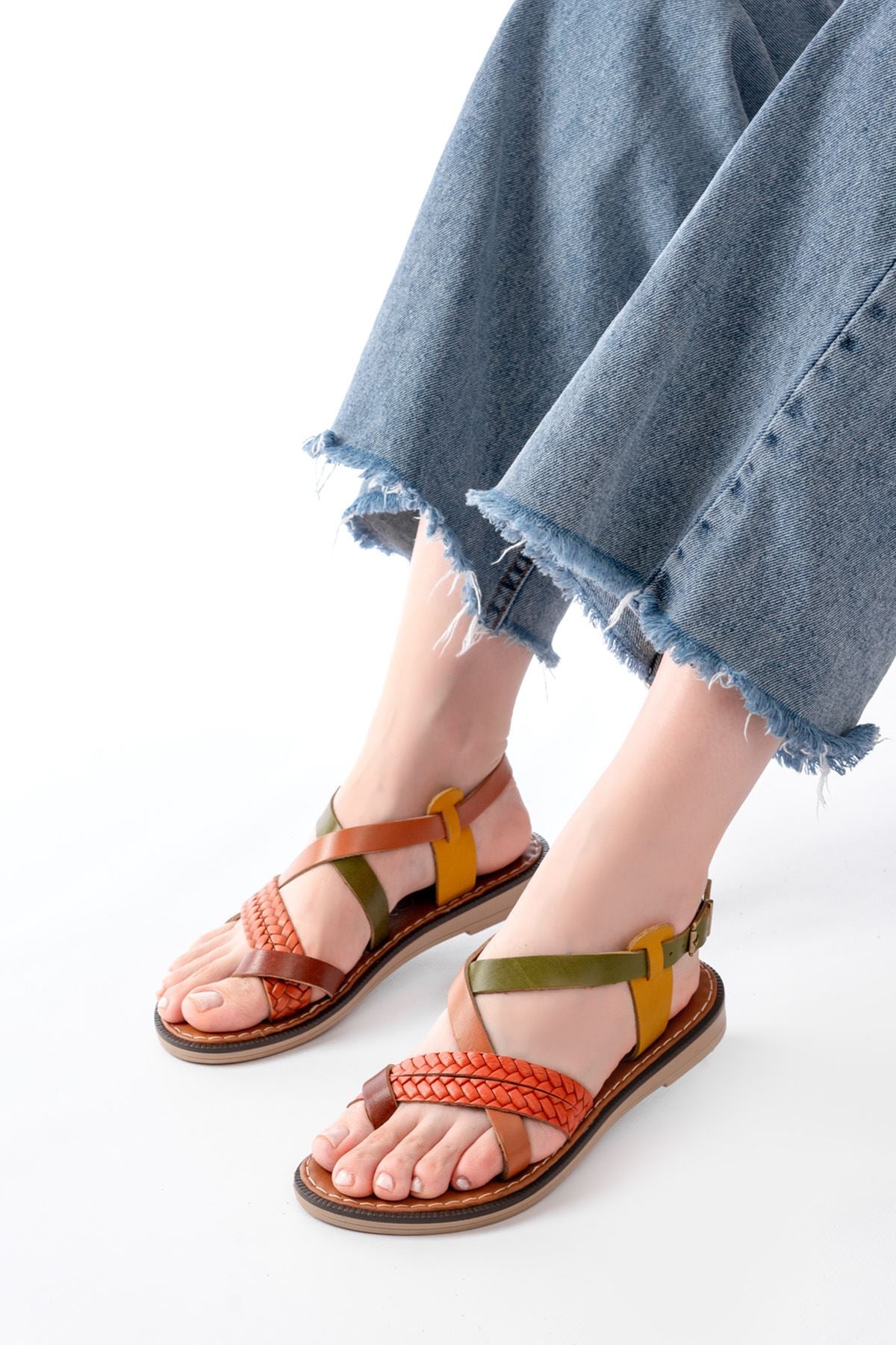 Ayakkabı Aşkı Multi Ortopedik Hakiki Deri Kadın Sandalet - Ayakkabı Aşkı