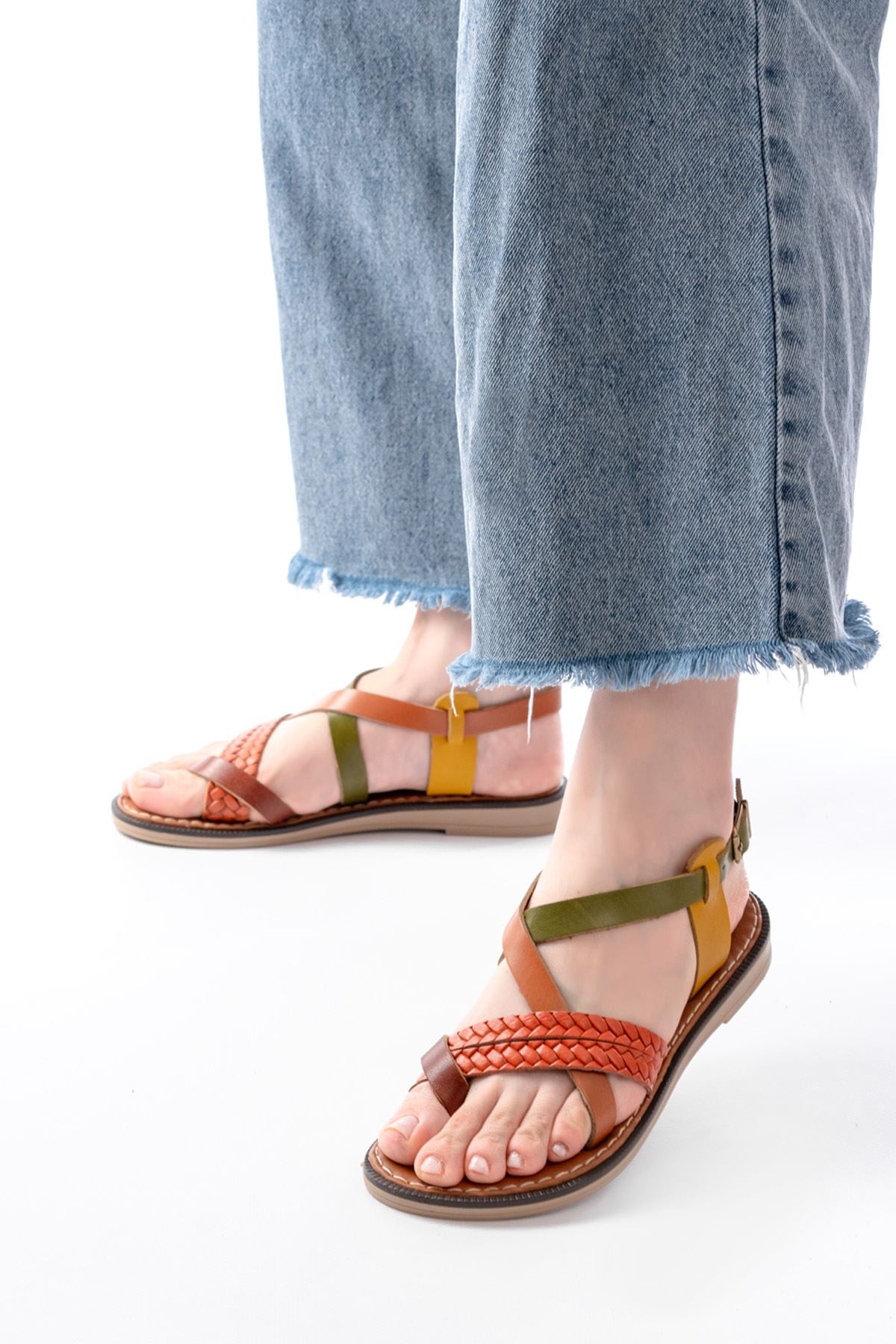 Ayakkabı Aşkı Multi Ortopedik Hakiki Deri Kadın Sandalet - Ayakkabı Aşkı