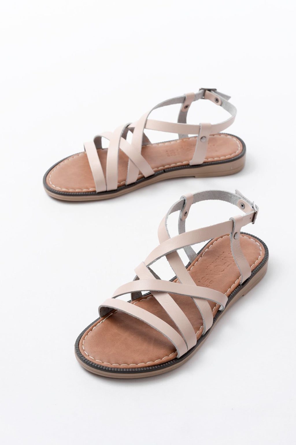 Ayakkabı Aşkı Bej Ortopedik Hakiki Deri Kadın Sandalet - Ayakkabı Aşkı