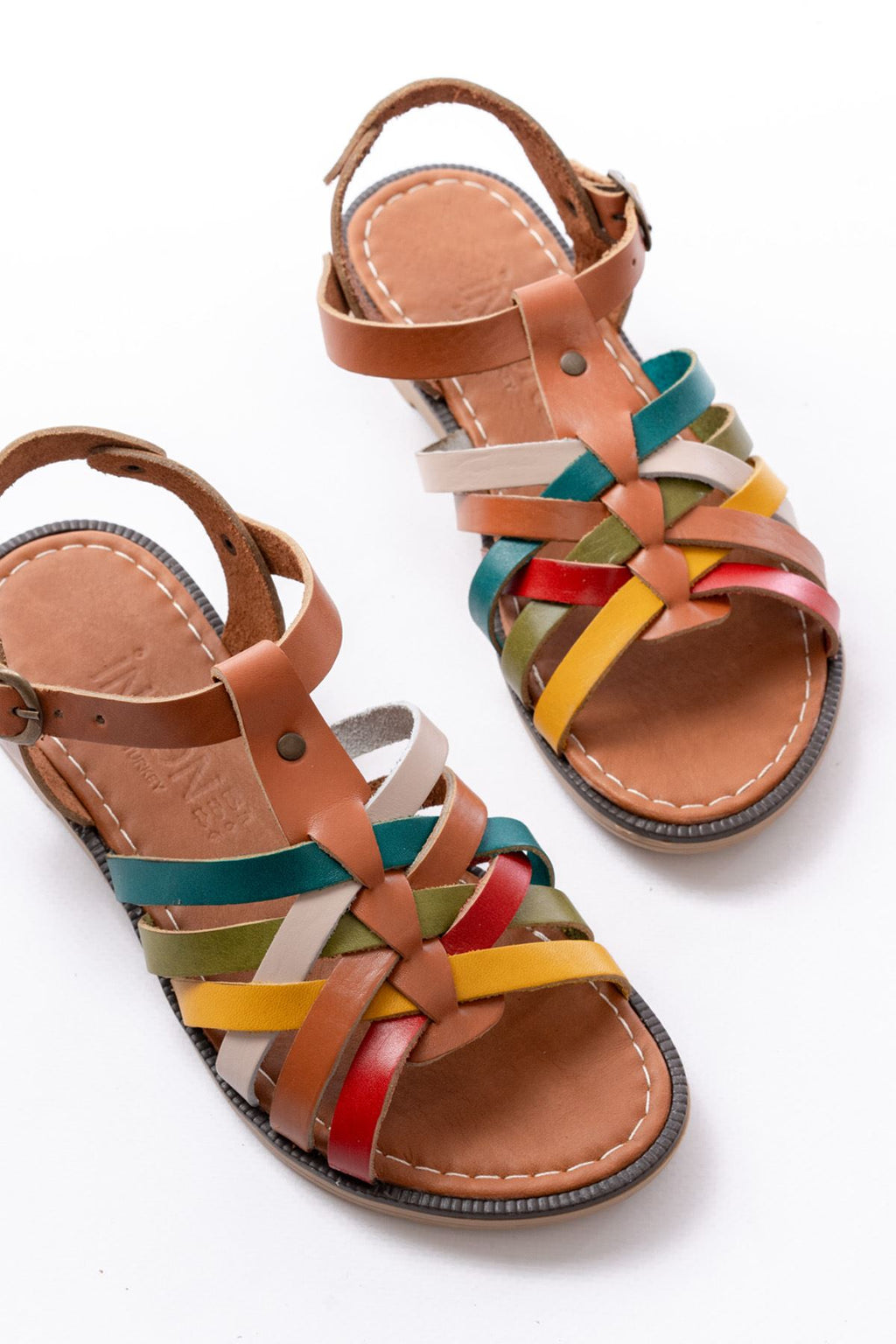 Ayakkabı Aşkı Multi Hakiki Deri Ortopedik Taban Kadın Sandalet - Ayakkabı Aşkı