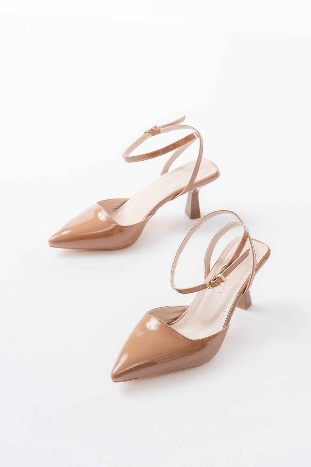 Ayakkabı Aşkı St-004 Vizon Rugan Günlük 7 Cm Topuklu Bayan Ayakkabı