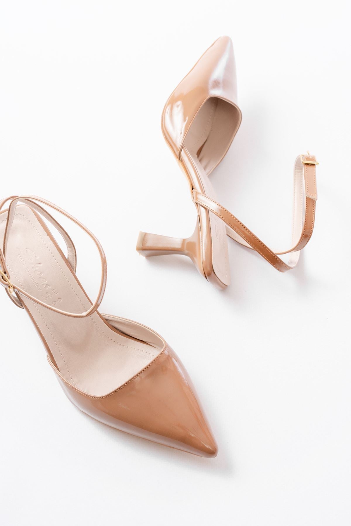 Ayakkabı Aşkı Vizon Rugan Günlük 7 cm Topuklu Bayan Ayakkabı