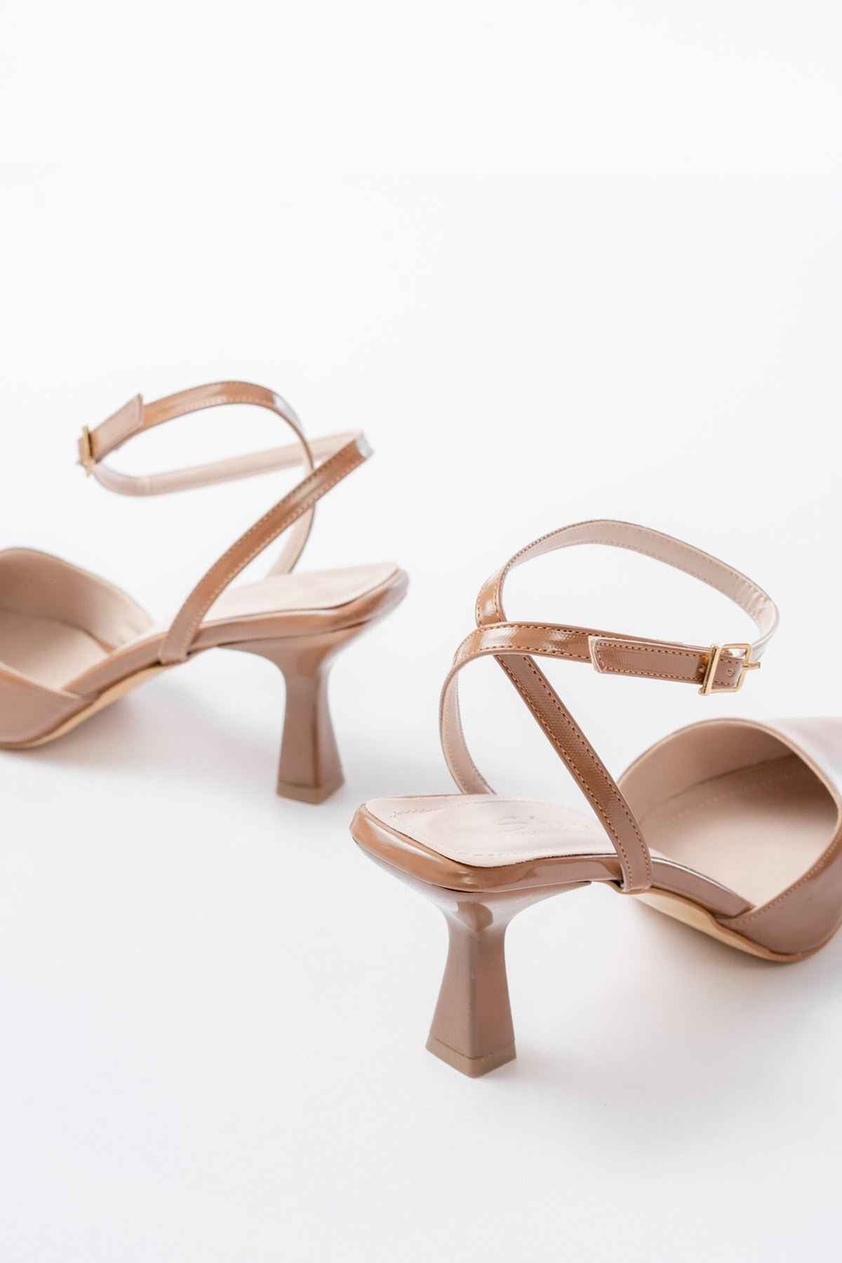 Ayakkabı Aşkı St-004 Vizon Rugan Günlük 7 Cm Topuklu Bayan Ayakkabı