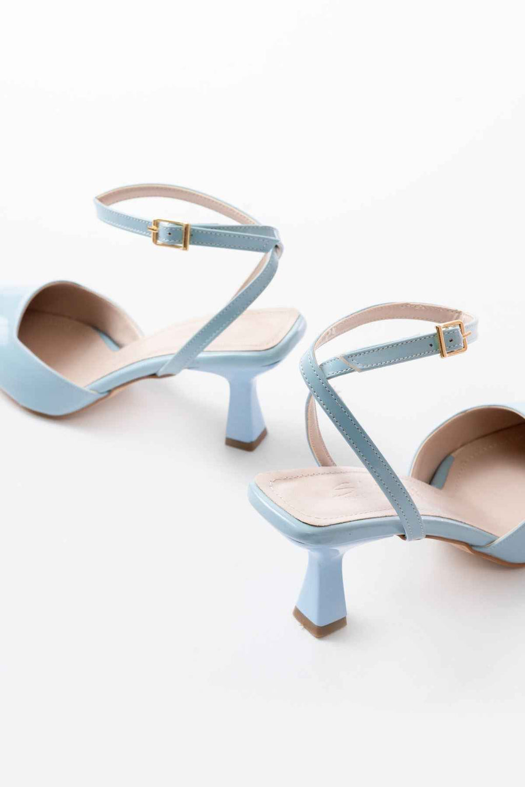 Ayakkabı Aşkı St-004 Bebe Mavi Rugan Günlük 7 Cm Topuklu Bayan Ayakkabı