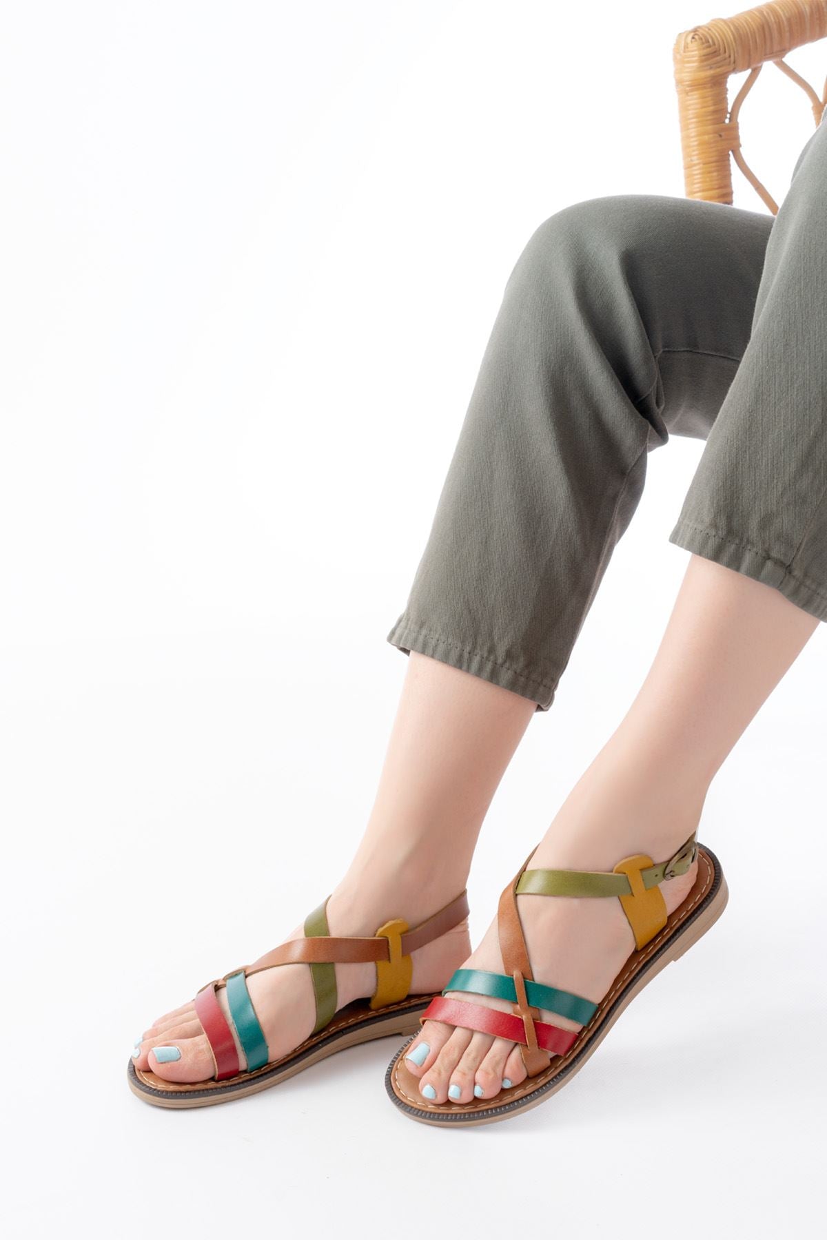 Ayakkabı Aşkı Multi Ortopedik Hakiki Deri Kadın Sandalet - Ayakkabı Aşkı