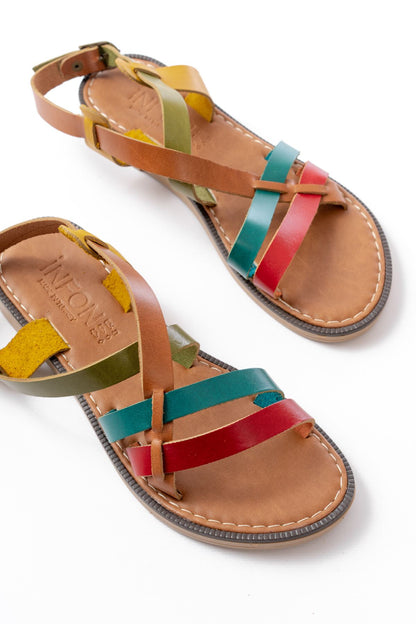 Ayakkabı Aşkı Multi Ortopedik Hakiki Deri Kadın Sandalet