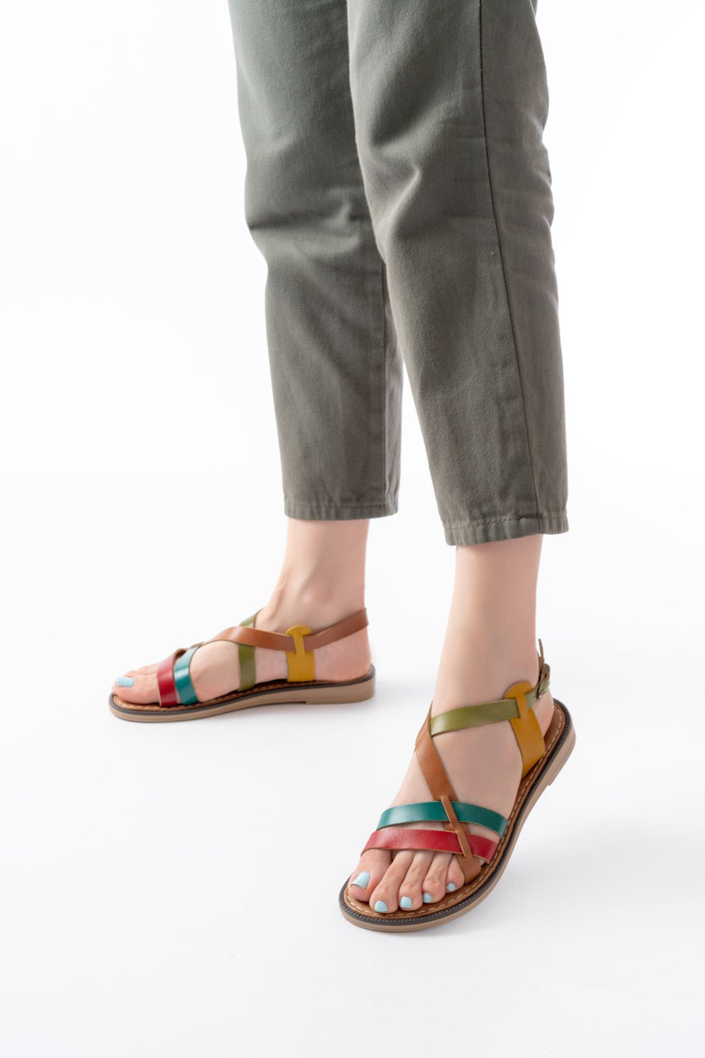 Ayakkabı Aşkı Multi Ortopedik Hakiki Deri Kadın Sandalet - Ayakkabı Aşkı