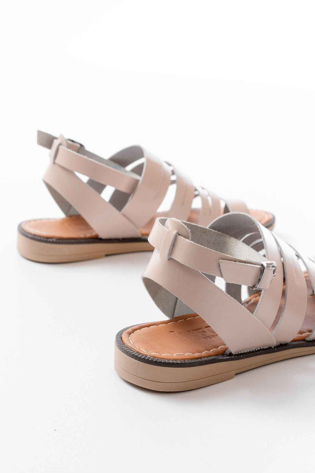 Ayakkabı Aşkı 205-041 Bej Ortopedik Hakiki Deri Kadın Sandalet