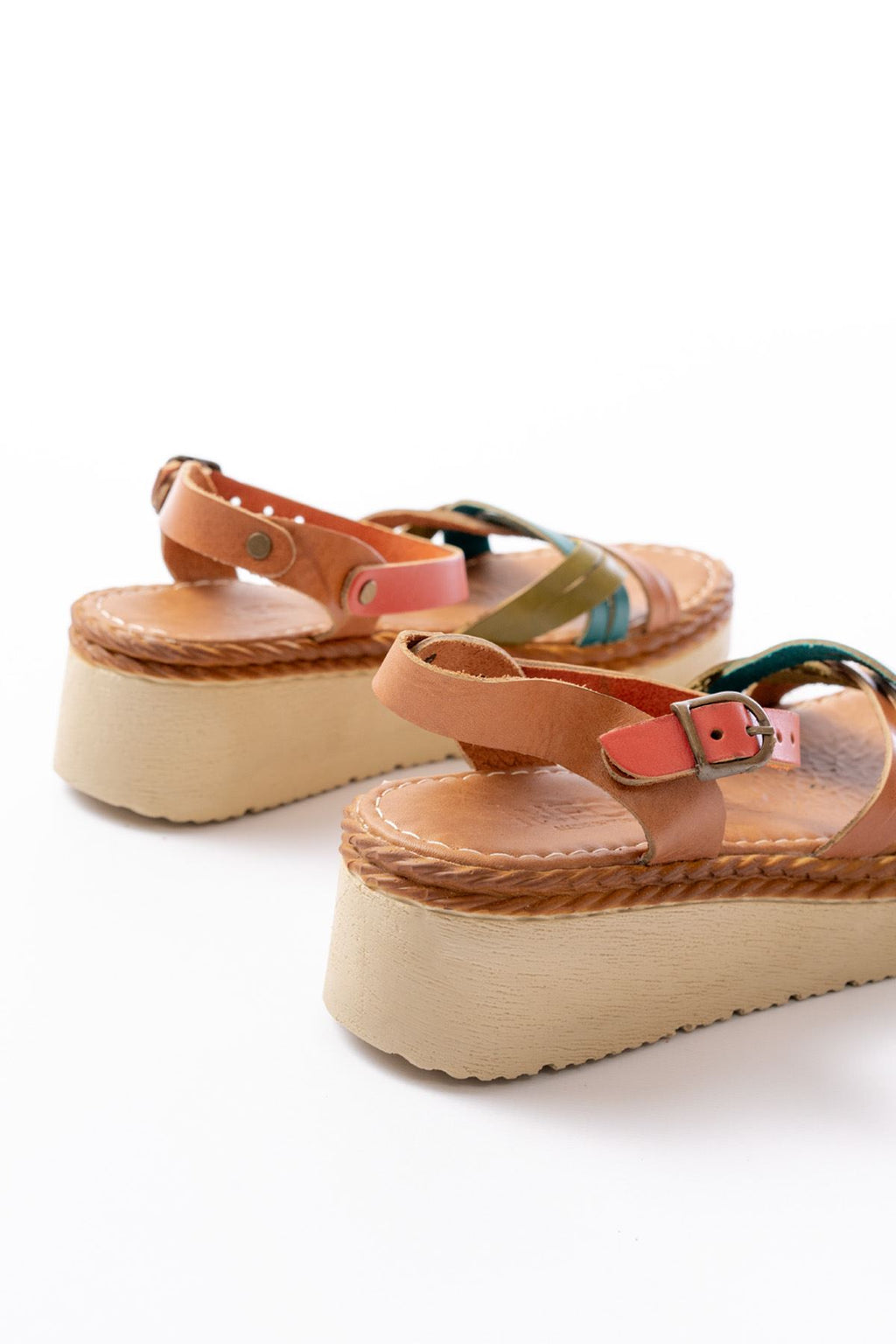 Ayakkabı Aşkı Multi Hakiki Deri Ortopedik Taban Kadın Sandalet - Ayakkabı Aşkı