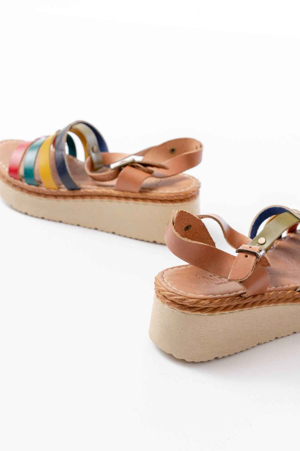 Ayakkabı Aşkı 730-142 Multi Hakiki Deri Ortopedik Taban Kadın Sandalet