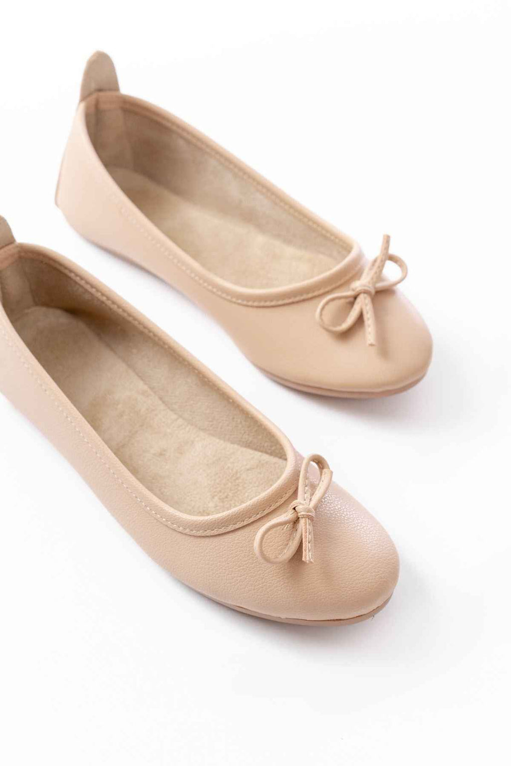 Ayakkabı Aşkı 6101 Nut Günlük  Fiyonklu Kadın Babet