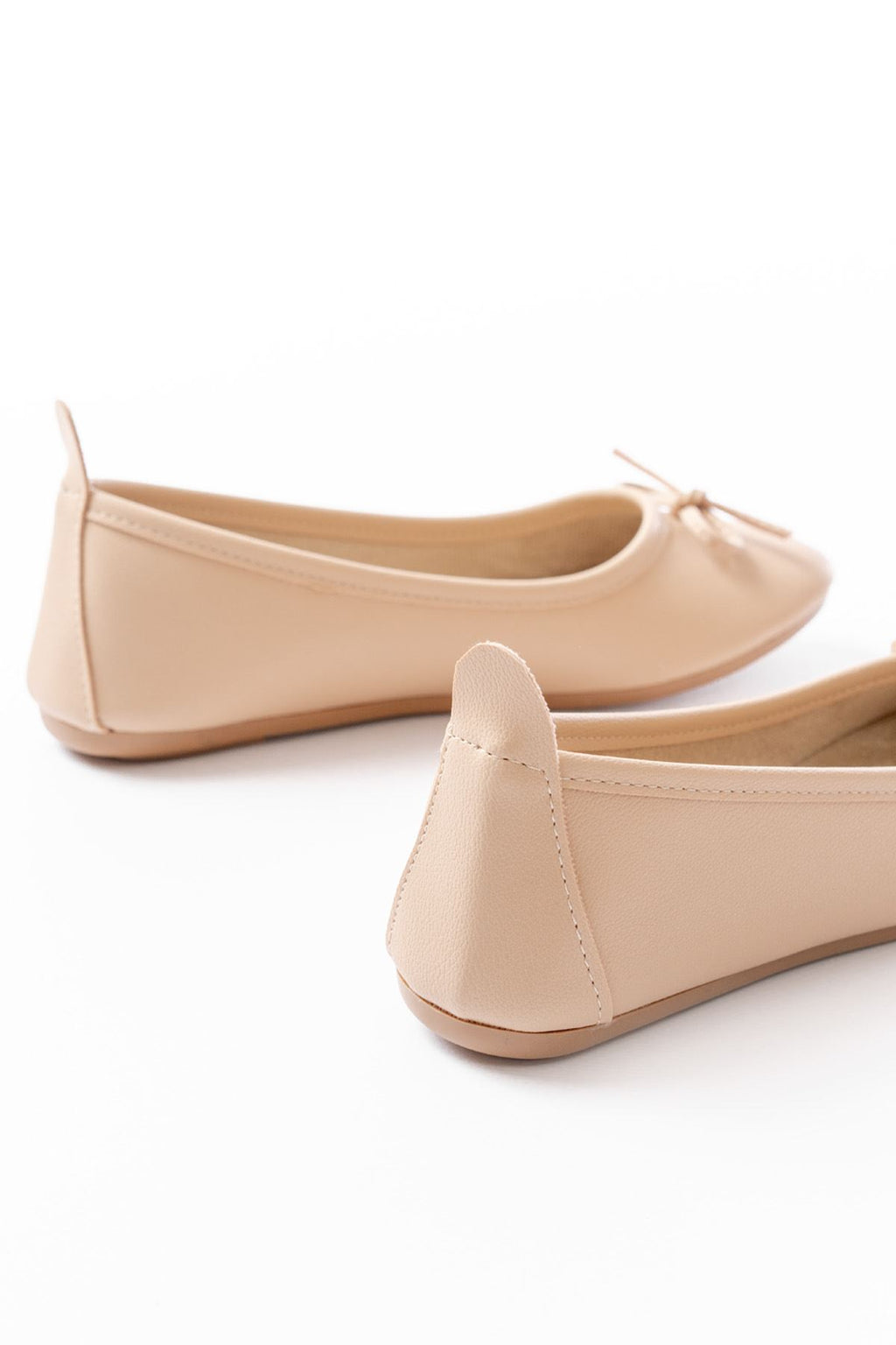 Ayakkabı Aşkı 6101 Nut Günlük Fiyonklu Kadın Babet - Ayakkabı Aşkı