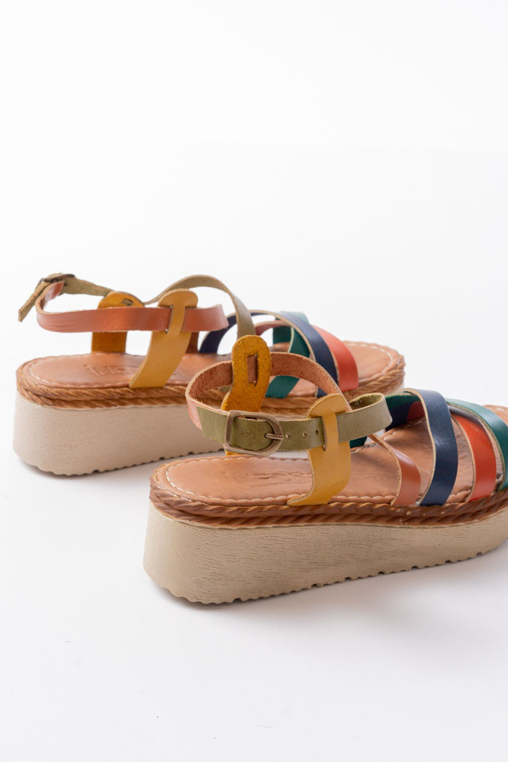 Ayakkabı Aşkı Multi Ortopedik Hakiki Deri Dolgu Kadın Sandalet - Ayakkabı Aşkı