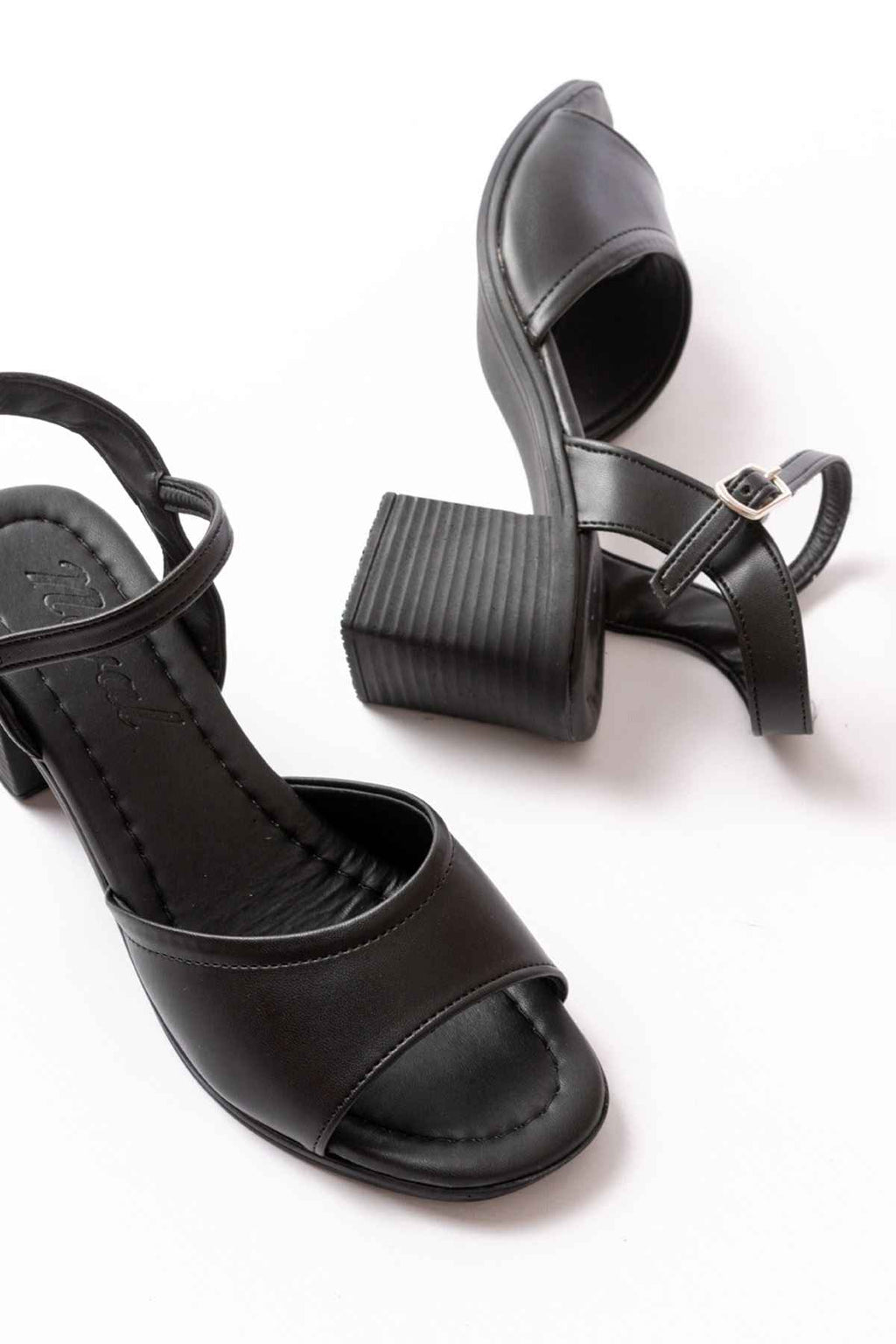 Ayakkabı Aşkı K-13 Siyah Günlük  Topuklu Kadın Sandalet