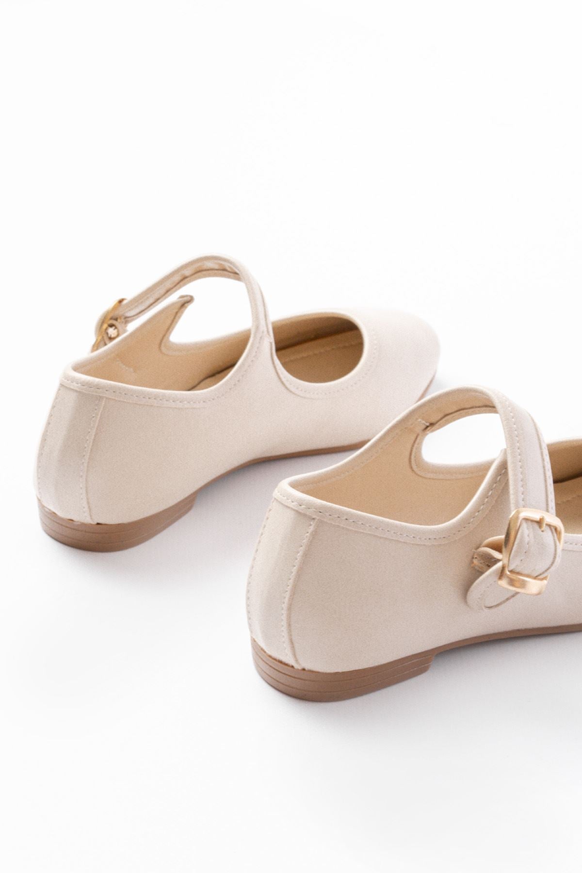 Ayakkabı Aşkı 2606 Bej Baretli Günlük Bayan Ayakkabı