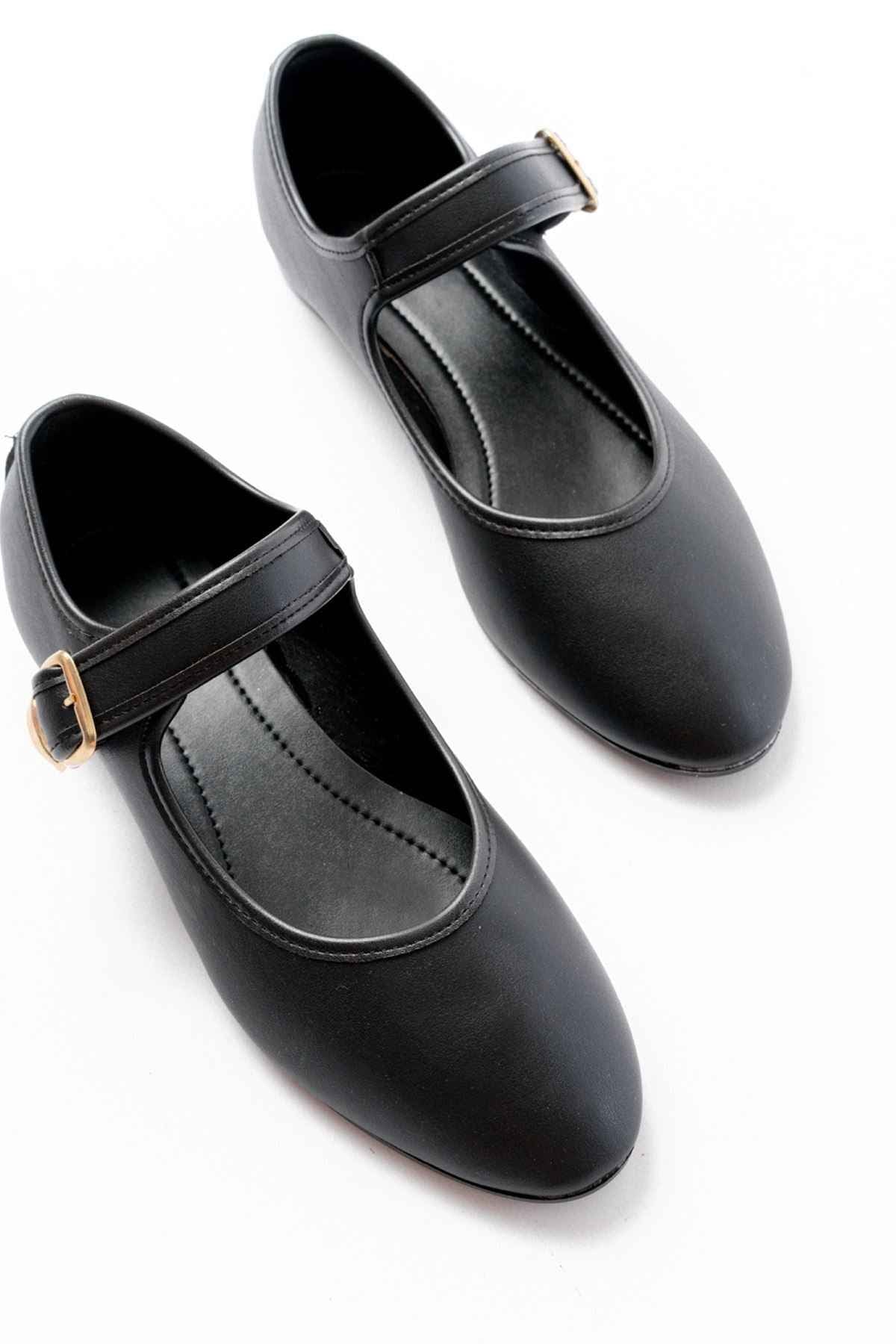 Ayakkabı Aşkı 2606 Siyah Baretli Günlük Bayan Ayakkabı