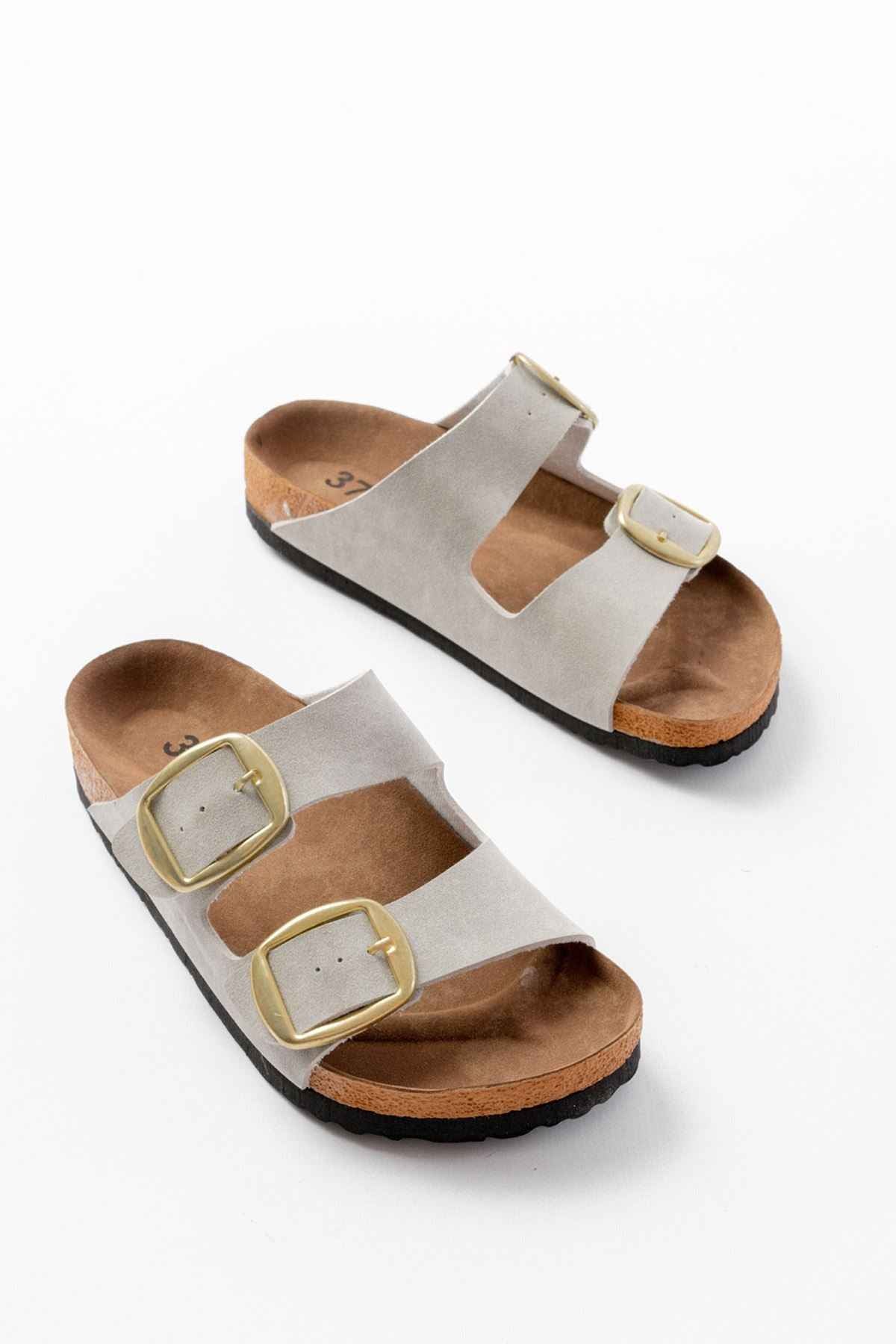 Ayakkabı Aşkı P-101 Gri Günlük  Kadın Terlik