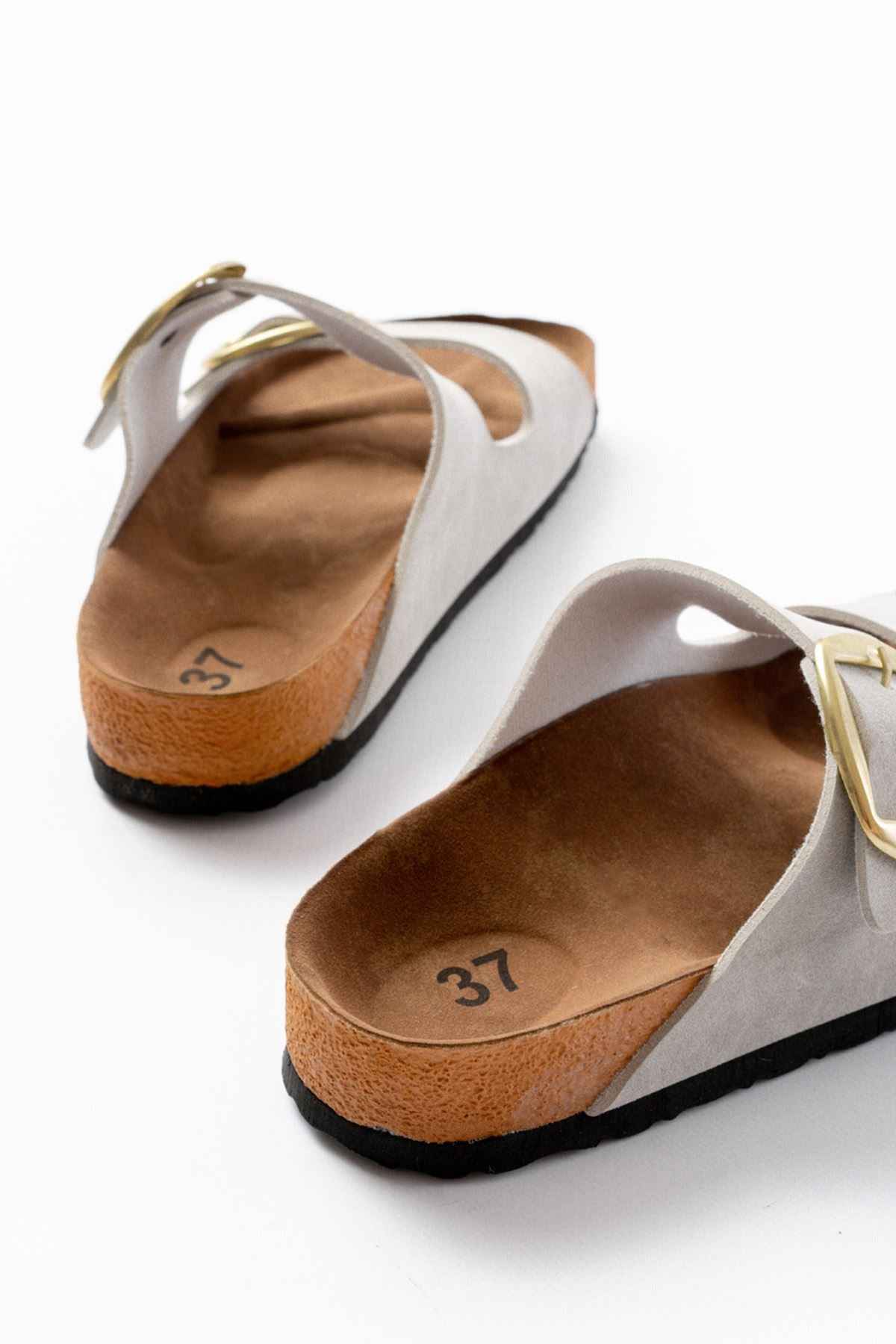 Ayakkabı Aşkı P-101 Gri Günlük  Kadın Terlik