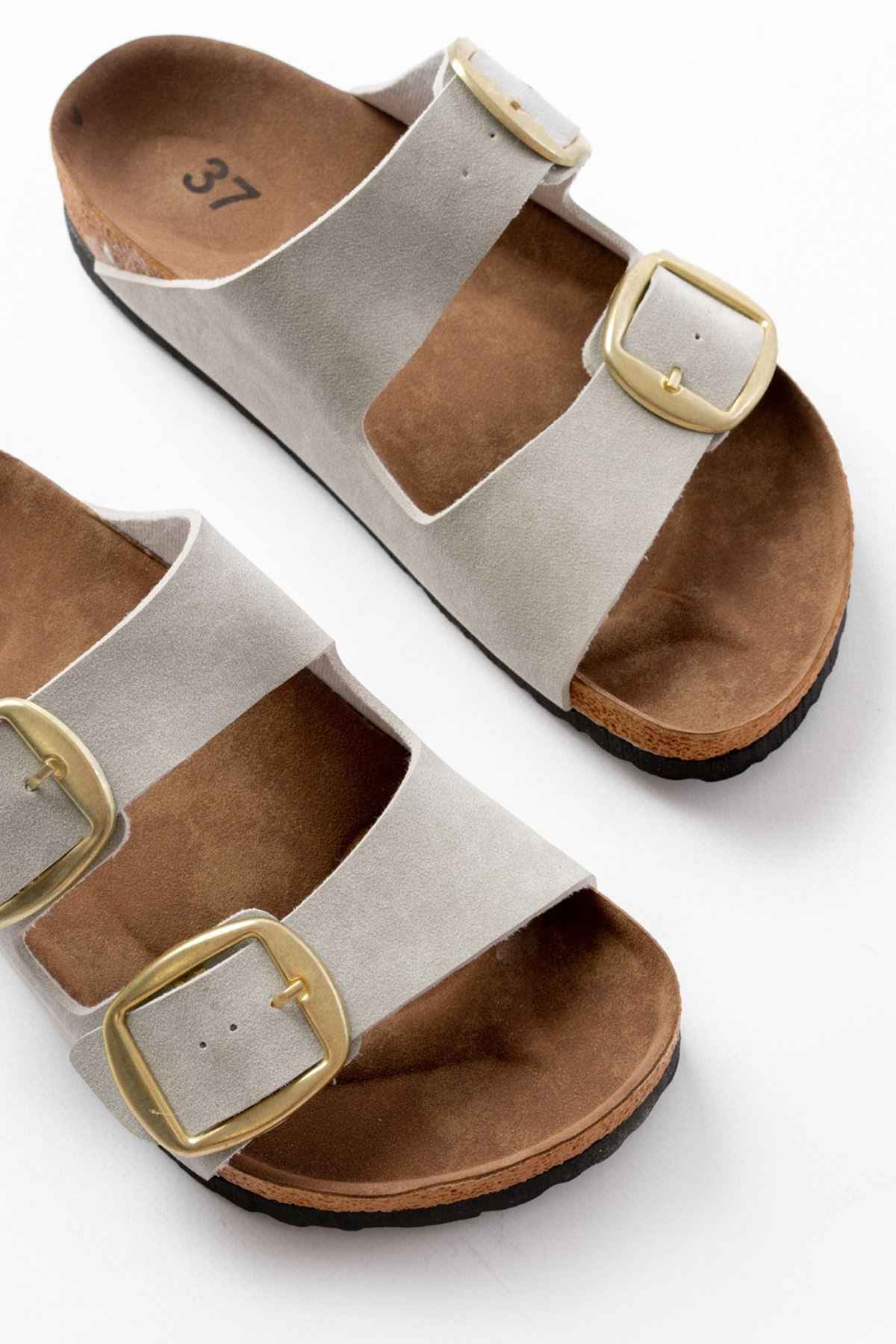 Ayakkabı Aşkı P-101 Gri Günlük  Kadın Terlik