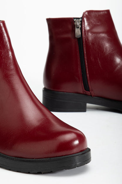 Ayakkabı Aşkı Bordo Yanki Günlük Kadın Bot