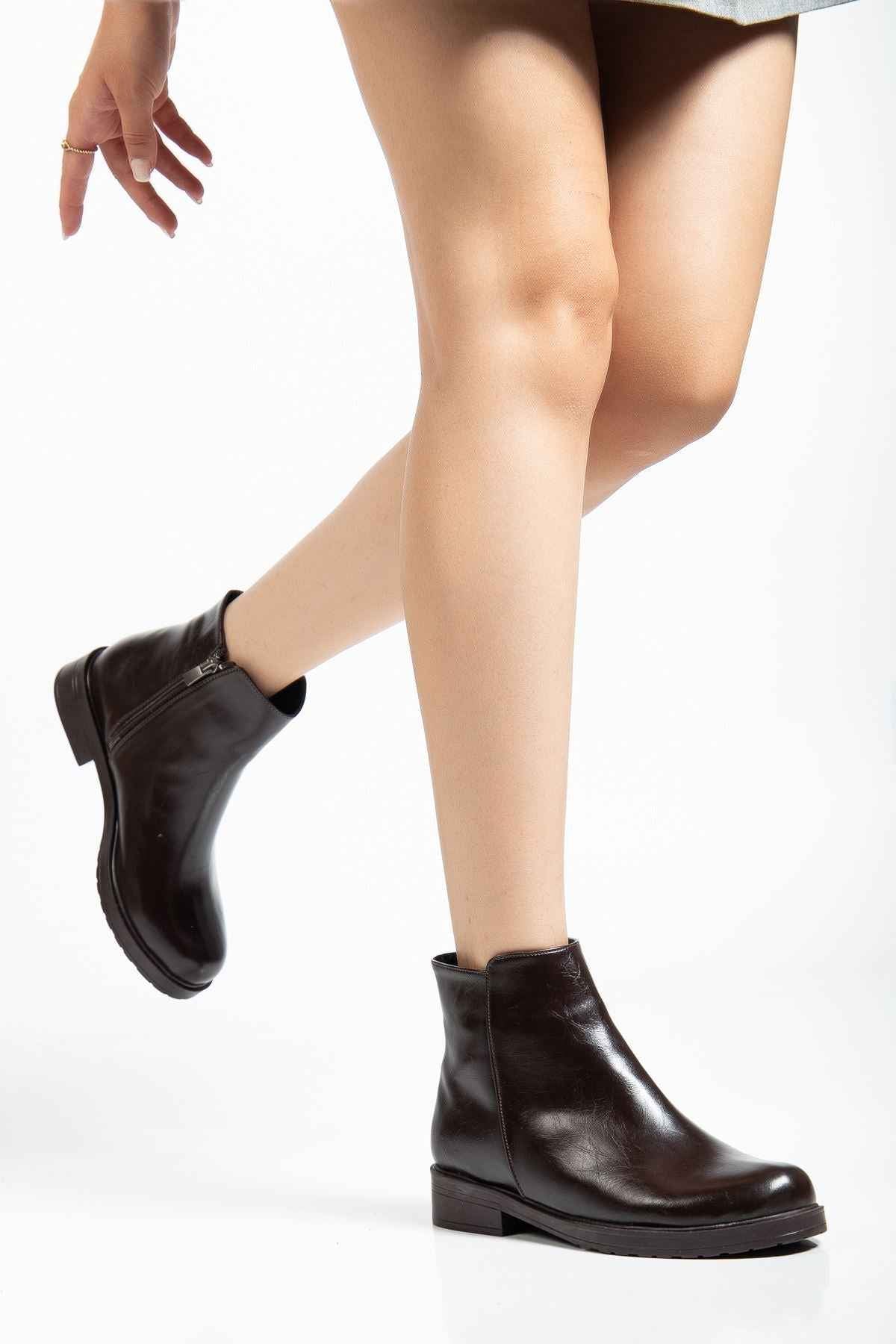 Ayakkabı Aşkı 165-204 Kahve Yanki Günlük Kadın Bot