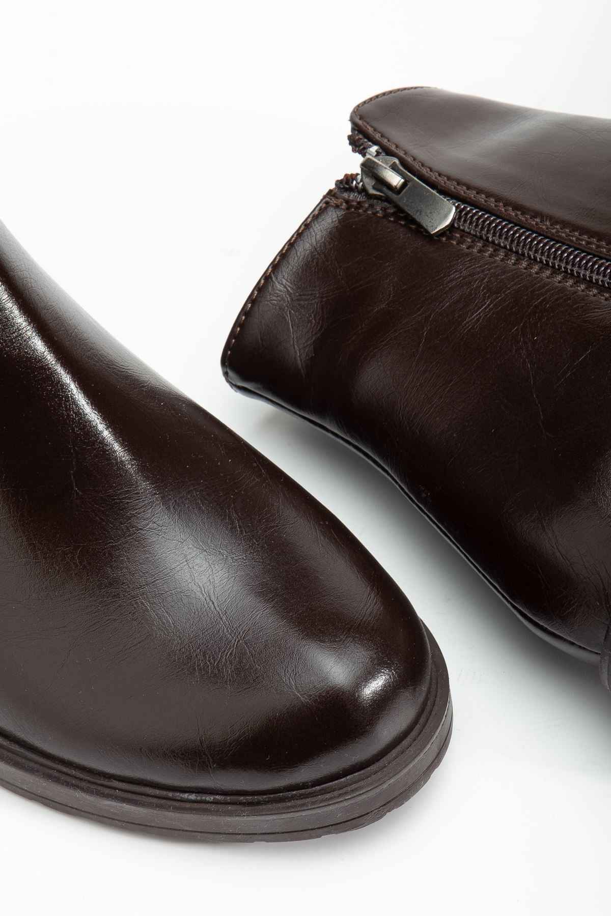 Ayakkabı Aşkı 165-204 Kahve Yanki Günlük Kadın Bot