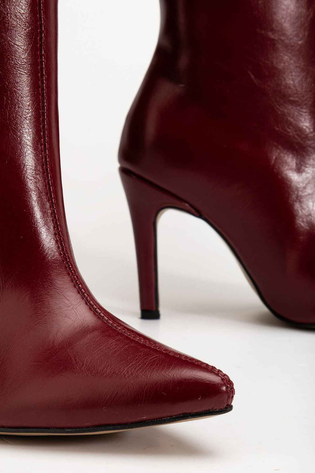 Ayakkabı Aşkı Syt-2004 Bordo Kırışık Rugan Günlük Bayan Çizme