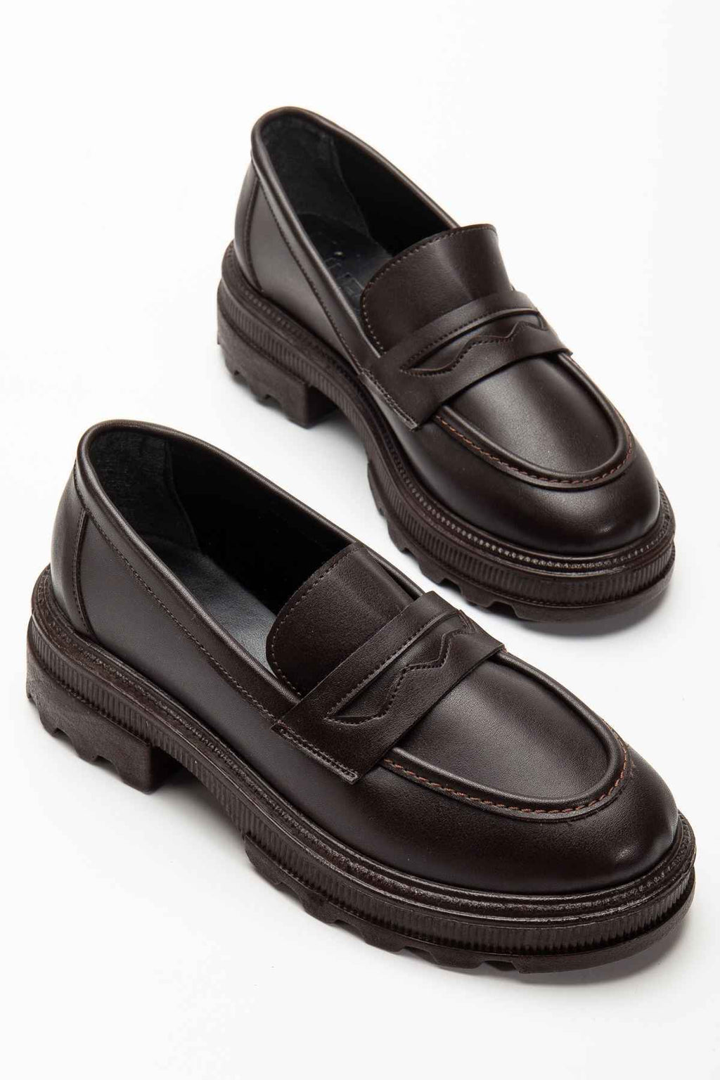 Ayakkabı Aşkı 746-759 Kahve Günlük Yüksek Tabanlı Loafer Ayakkabı