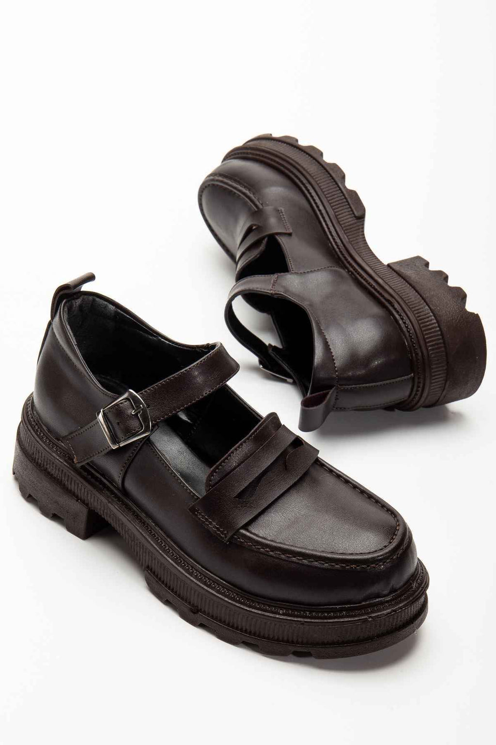 Ayakkabı Aşkı 745-771 Kahve Günlük Yüksek Tabanlı Loafer Ayakkabı