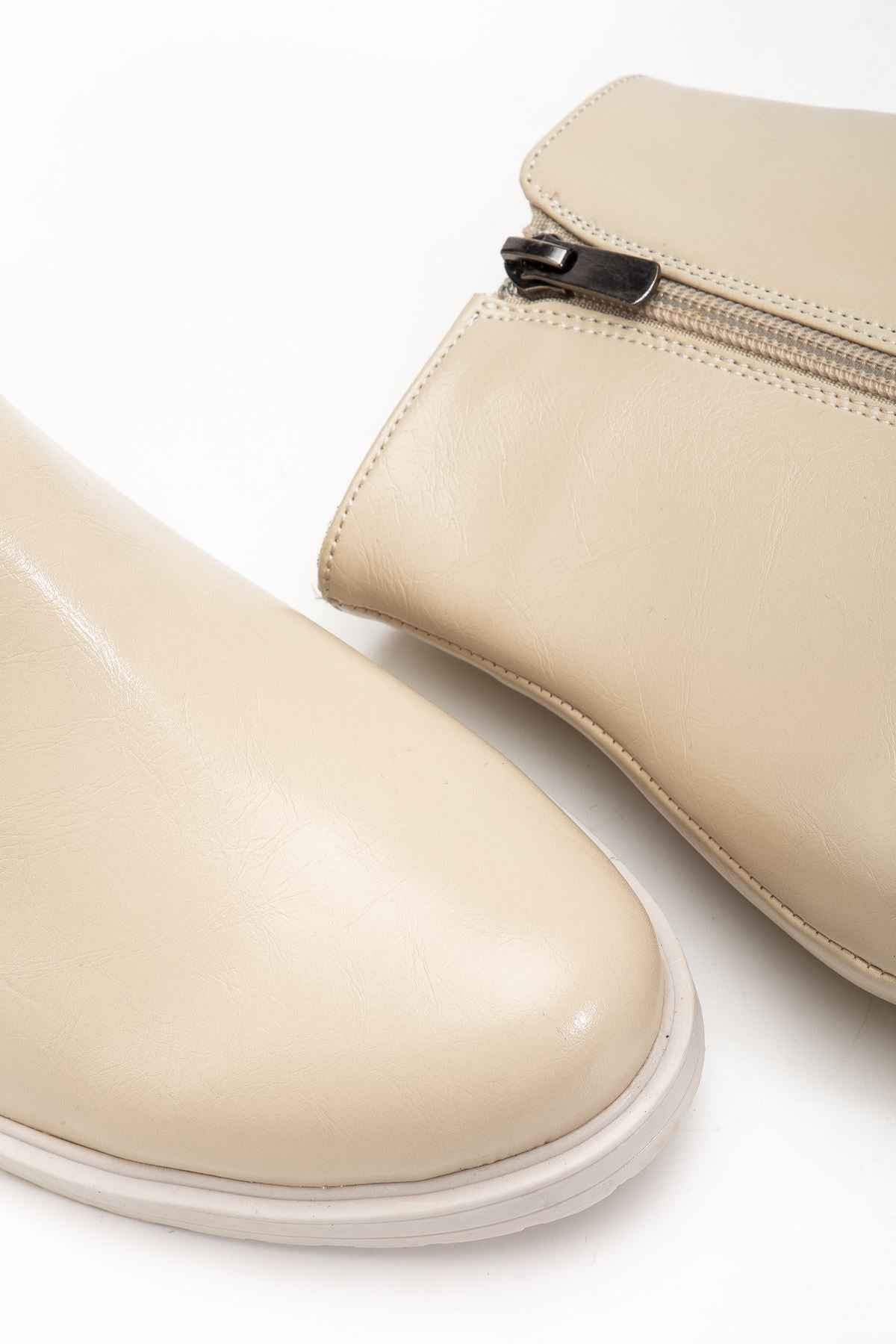 Ayakkabı Aşkı 165-204 Bej Yanki Günlük Kadın Bot