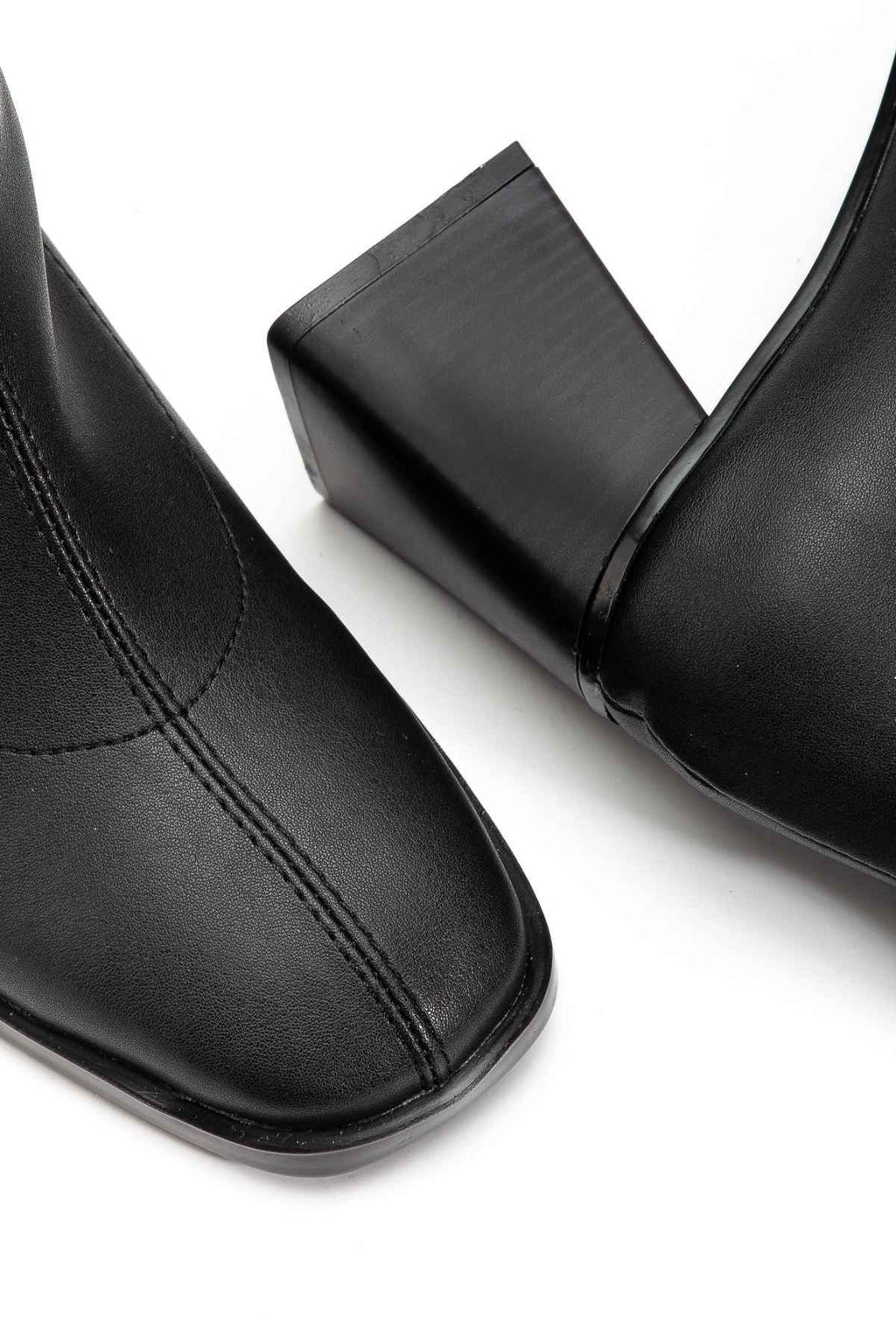 Ayakkabı Aşkı Hc-2700 Siyah Streç Topuklu Fermuarlı Günlük Kadın Bot