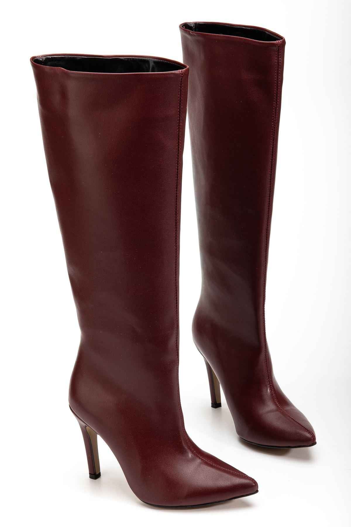 Ayakkabı Aşkı Syt-2004 Bordo Günlük Bayan Çizme