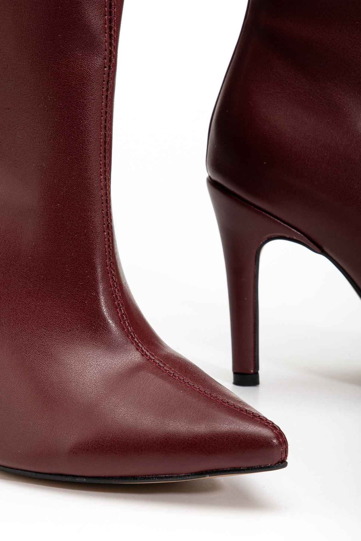 Ayakkabı Aşkı Syt-2004 Bordo Günlük Bayan Çizme